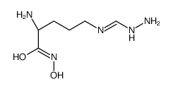 (2S)-2-amino-5-(hydrazinylmethylideneamino)-N-hydroxypentanamide结构式