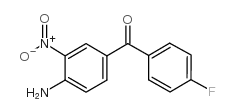 (4-氨基-3-硝基苯基)(4-氟苯基)甲酮结构式