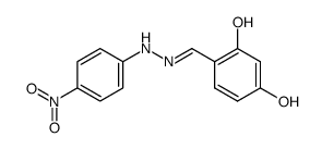 4-((2-(4-nitrophenyl)hydrazono)methyl)benzene-1,3-diol Structure