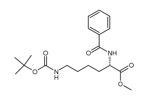 (S)-methyl 2-(benzoylamino)-6-(((tert-butyloxy)carbonyl)amino)hexanoate Structure