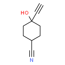 Cyclohexanecarbonitrile, 4-ethynyl-4-hydroxy-, cis- (9CI) Structure