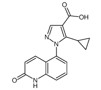 5-Cyclopropyl-1-(1,2-dihydro-2-oxo-5-quinolinyl)-1H-pyrazole-4-carboxylic Acid structure