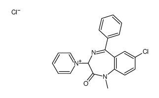 7-chloro-1-methyl-5-phenyl-3-pyridin-1-ium-1-yl-3H-1,4-benzodiazepin-2-one,chloride结构式