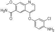 4-(4-Amino-3-chlorophenoxy)-7-methoxy-6-quinolinecarboxamide Structure