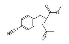 4-[(2S)-2-acetamido-3-methoxy-3-oxopropyl]benzenediazonium Structure