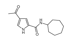 4-Acetyl-N-cycloheptyl-1H-pyrrole-2-carboxamide结构式