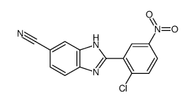 2-(2-chloro-5-nitrophenyl)-3H-benzimidazole-5-carbonitrile Structure