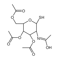 2-乙酰氨基-2-脱氧-1-硫代-Β-D-吡喃葡萄糖 3,4,6-三乙酸酯结构式