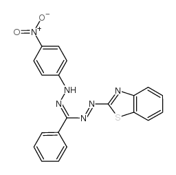 5-(2-BENZOTHIAZOLYL)-1-(4-NITROPHENYL)-3-PHENYLFORMAZAN Structure