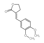 (3E)-3-[(3,4-dimethoxyphenyl)methylidene]oxolan-2-one结构式