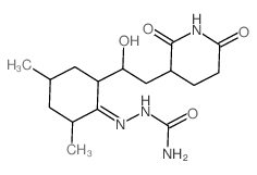 Hydrazinecarboxamide,2-[2-[2-(2,6-dioxo-3-piperidinyl)-1-hydroxyethyl]-4,6-dimethylcyclohexylidene]- structure