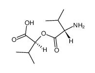 L-L-3-Methyl-2-(2-amino-3-methyl-butyryloxy)-buttersaeure结构式