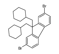 2,7-dibromo-9,9-bis(cyclohexylmethyl)fluorene结构式