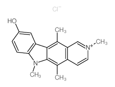 2,5,6,11-tetramethylpyrido[4,3-b]carbazol-2-ium-9-ol,chloride Structure