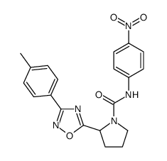 2-[3-(4-Methylphenyl)-1,2,4-oxadiazol-5-yl]-N-(4-nitrophenyl)pyrrolidine-1-carboxamide结构式