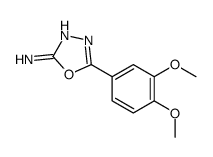 5-(3,4-Dimethoxyphenyl)-1,3,4-oxadiazol-2-amine结构式