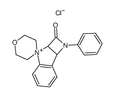 2-oxo-1-phenyl-1,2,2a,7b-tetrahydro-spiro[azeto[3,2-b]indolium-3,4'-morpholinium], chloride Structure