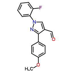 1-(2-Fluorophenyl)-3-(4-methoxyphenyl)-1H-pyrazole-4-carbaldehyde structure