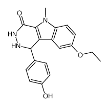 8-ethoxy-1-(4-hydroxy-phenyl)-5-methyl-1,2,3,5-tetrahydro-pyridazino[4,5-b]indol-4-one Structure