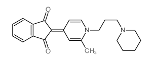 2-[2-methyl-1-[3-(1-piperidyl)propyl]pyridin-4-ylidene]indene-1,3-dione结构式