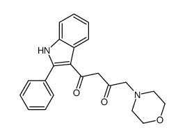 4-morpholin-4-yl-1-(2-phenyl-1H-indol-3-yl)butane-1,3-dione Structure