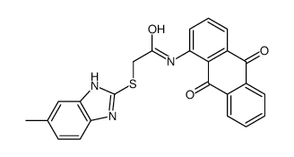 N-(9,10-dioxoanthracen-1-yl)-2-[(6-methyl-1H-benzimidazol-2-yl)sulfanyl]acetamide结构式