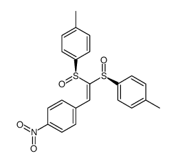 1-methyl-4-[(S)-[1-[(S)-(4-methylphenyl)sulfinyl]-2-(4-nitrophenyl)ethenyl]sulfinyl]benzene结构式