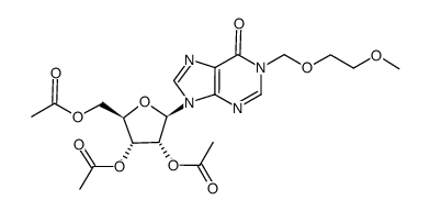 2',3',5'-tri-O-acetyl-1-[(2-methoxyethoxy)methyl]inosine结构式