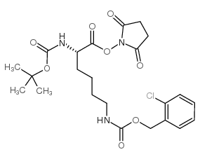 Nα-Boc-Nepsilon-2-氯-ZL-赖氨酸N-羟基琥珀酰亚胺酯结构式