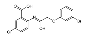 2-[[2-(3-bromophenoxy)acetyl]amino]-5-chlorobenzoic acid结构式