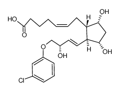 5-Heptenoic acid, 7-[(1R,2R,3R,5S)-2-[(1E,3R)-4-(3-chlorophenoxy)-3-hydroxy-1-buten-1-yl]-3,5-dihydroxycyclopentyl]-, (5E)-rel- structure