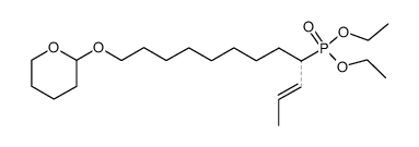 diethyl (12-((tetrahydro-2H-pyran-2-yl)oxy)dodec-2-en-4-yl)phosphonate结构式