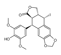 (5R,5aR,8aR,9S)-5-(4-hydroxy-3,5-dimethoxyphenyl)-9-iodo-5,8,8a,9-tetrahydrofuro[3',4':6,7]naphtho[2,3-d][1,3]dioxol-6(5aH)-one结构式