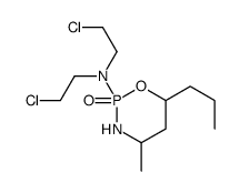 N,N-bis(2-chloroethyl)-4-methyl-2-oxo-6-propyl-1-oxa-3-aza-2$l^{5}-pho sphacyclohexan-2-amine结构式