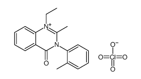 1-ethyl-2-methyl-3-(2-methylphenyl)quinazolin-1-ium-4-one,perchlorate Structure