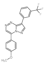 Pyrazolo[5,1-c][1,2,4]triazine,4-(4-methoxyphenyl)-8-[3-(trifluoromethyl)phenyl]-结构式