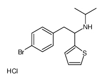 N-[2-(4-bromophenyl)-1-thiophen-2-ylethyl]propan-2-amine,hydrochloride Structure