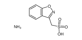 1,2-benzisoxazole-3-methanesulfonic acid ammonium salt Structure