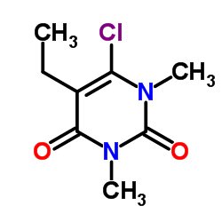 6-Chloro-5-ethyl-1,3-dimethyl-2,4(1H,3H)-pyrimidinedione结构式