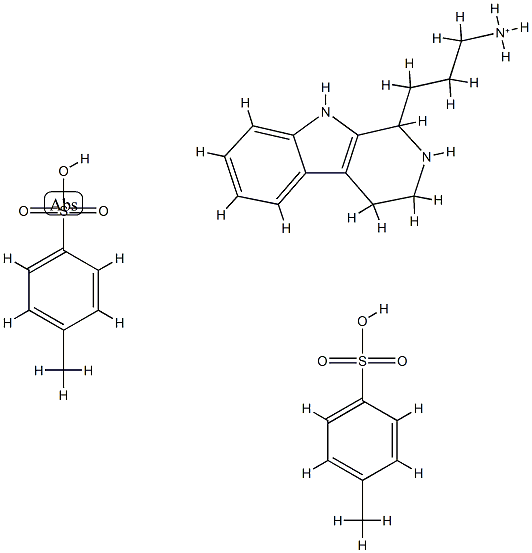 2,3,4,9-tetrahydro-1H-pyrido[3,4-b]indolio-1-propylammonium bis(p-tolylsulphonate) Structure