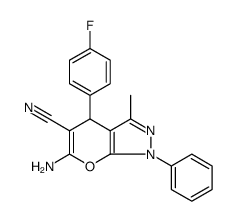 Pyrano[2,3-c]pyrazole-5-carbonitrile, 6-amino-4-(4-fluorophenyl)-1,4-dihydro-3-methyl-1-phenyl Structure