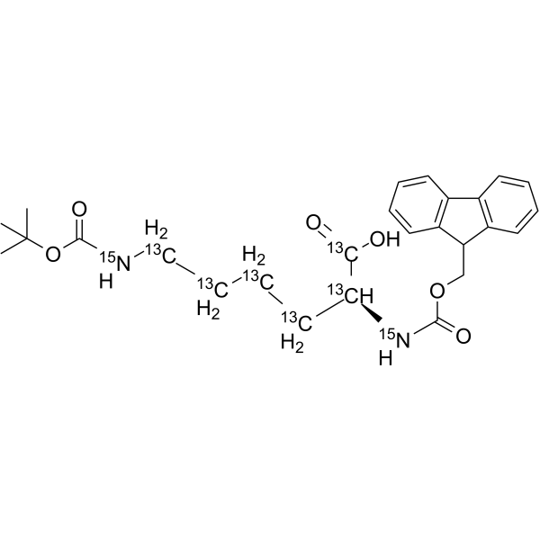 Fmoc-Lys(Boc)-OH-13C6,15N2结构式