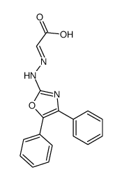 2-[(4,5-diphenyl-1,3-oxazol-2-yl)hydrazinylidene]acetic acid结构式