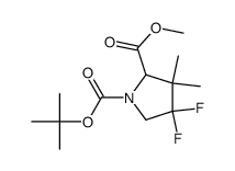 N-tert-butoxycarbonyl-4,4-difluoro-3,3-dimethylproline methyl ester Structure