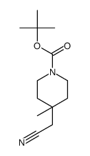 4-cyanomethyl-4-methylpiperidine-1-carboxylic acid tert-butyl ester结构式