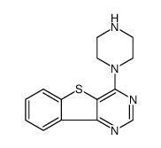 [1]Benzothieno[3,2-d]pyrimidine, 4-(1-piperazinyl)结构式