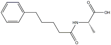 Alanine,N-(5-phenylvaleryl)-,DL- (5CI) structure