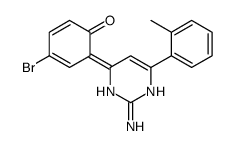 6-[2-amino-6-(2-methylphenyl)-1H-pyrimidin-4-ylidene]-4-bromocyclohexa-2,4-dien-1-one Structure