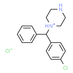 1-[(4-chlorophenyl)benzyl]piperazinium chloride Structure