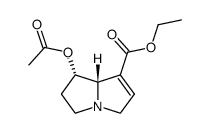 7-acetoxy-1,2-didehydro-1-(ethoxycarbonyl)pyrrolizidine Structure